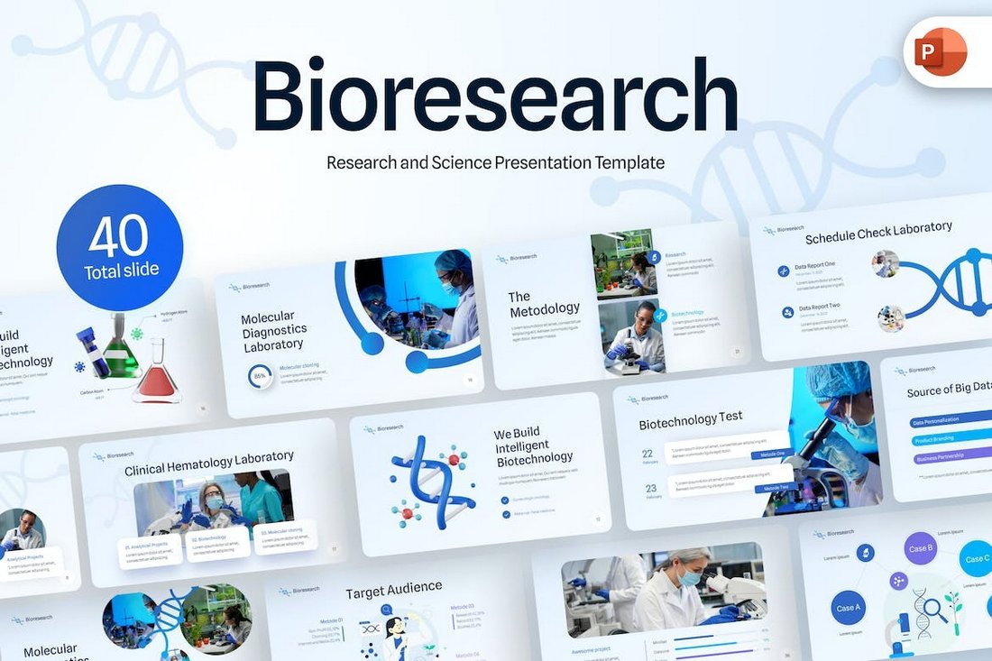 Biosearch - Science Research PowerPoint Template