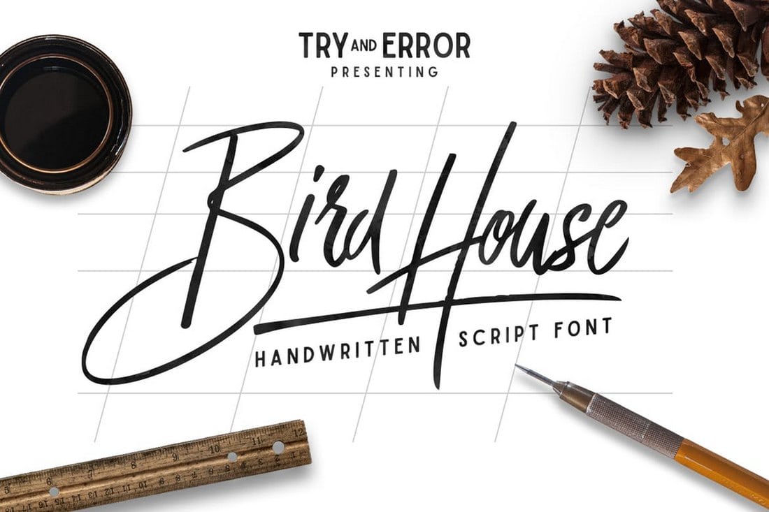 Bird-House-Script 30+ Best Fonts for Business Cards design tips 