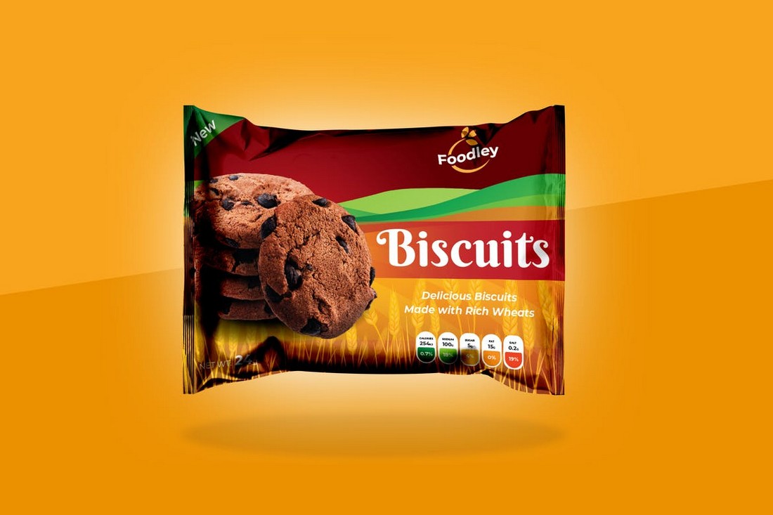 Biscuit packaging design template