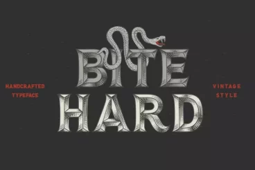 Bite Hard Vintage 3D Font
