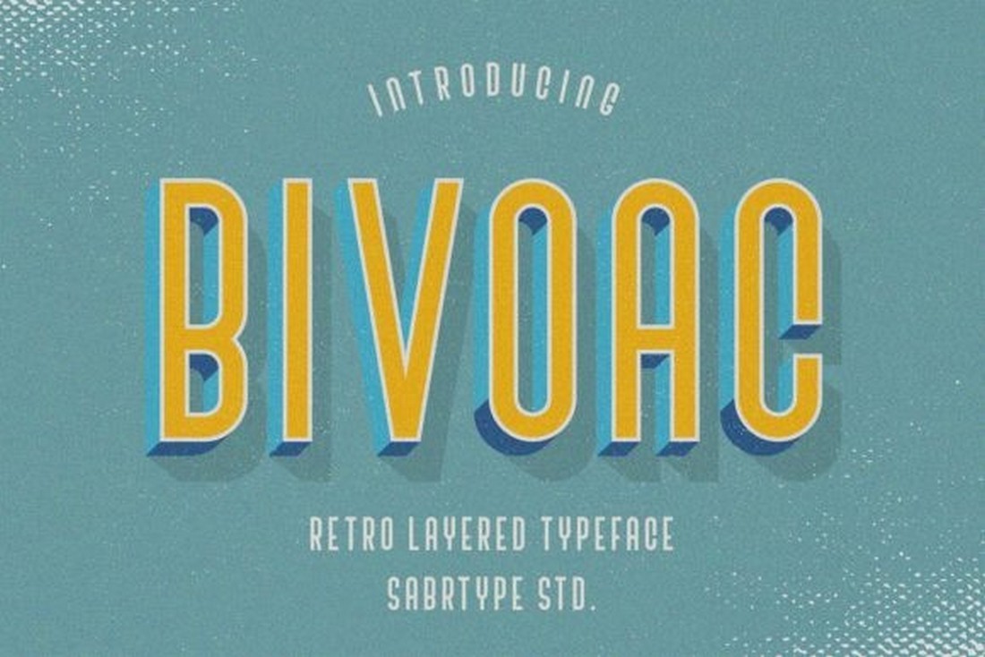 Bivoac - فونت نمایش سه بعدی رایگان