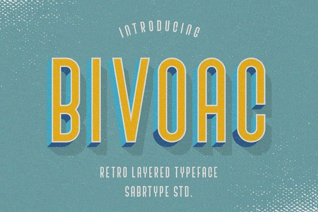 Bivoac - Font Bayangan Berlapis
