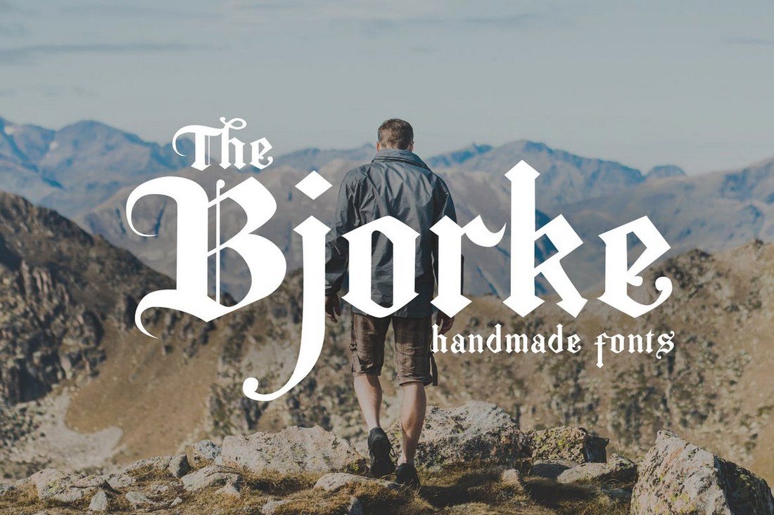 Bjorke-Handmade-Fonts 35+ Best Blackletter Fonts design tips 