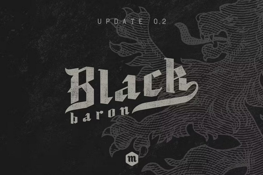 Black Baron - police médiévale en gras