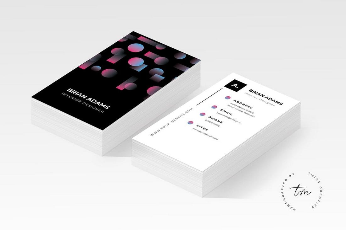 Black Business Card Template