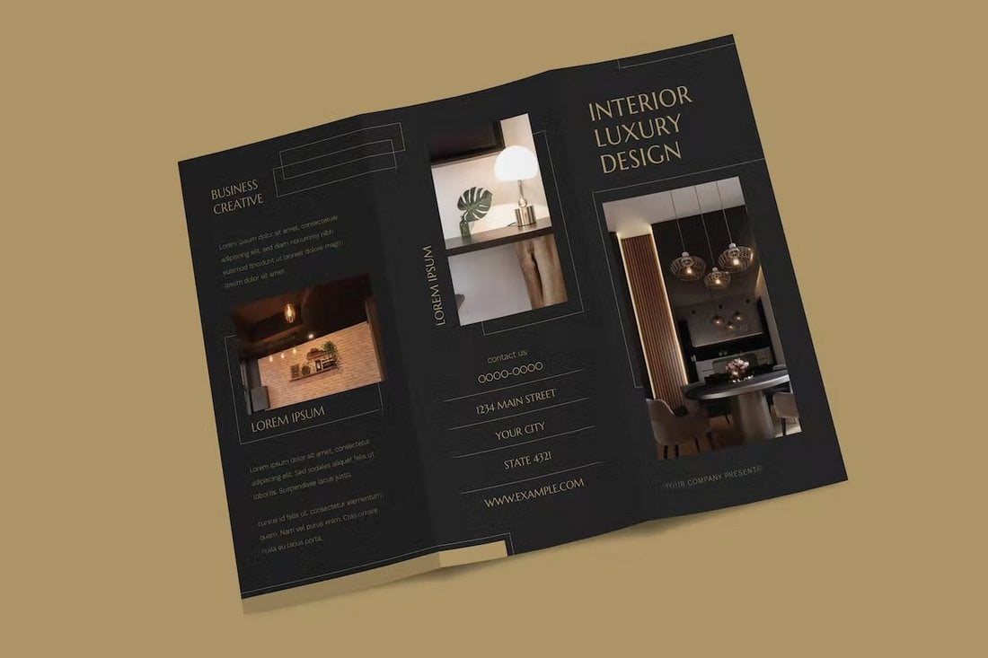 Black & Gold Tri-Fold Brochure Design