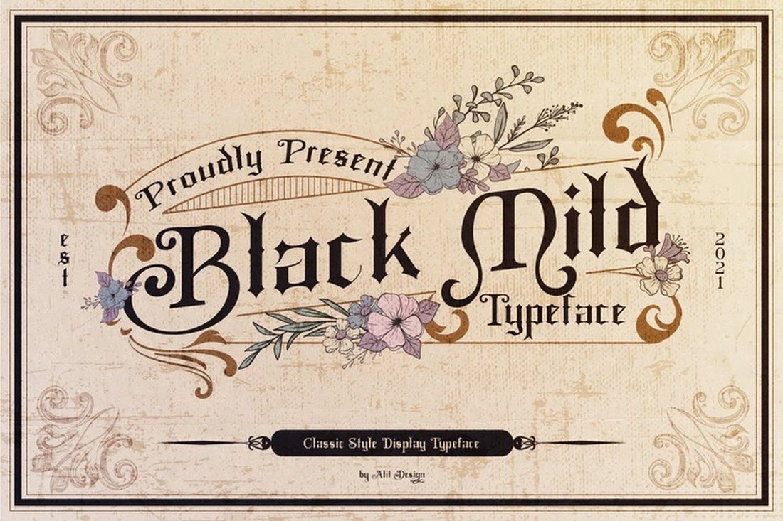 Black Mild - Free Classic Pirate Letter Font