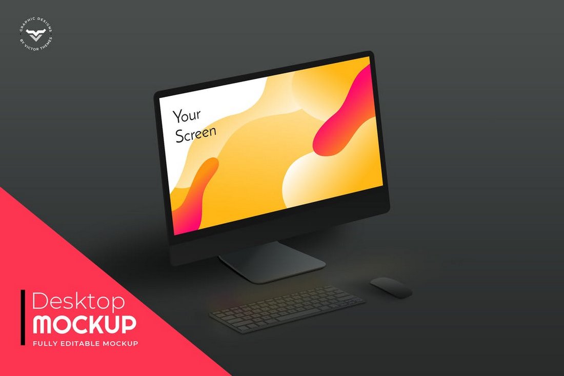 20+ Desktop Computer Mockup Templates | Design Shack