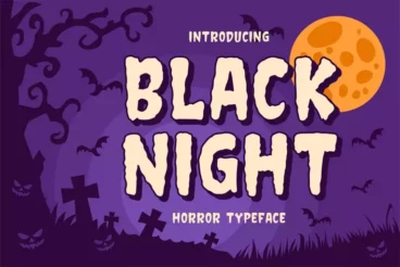 Black Night Horror Comic Font