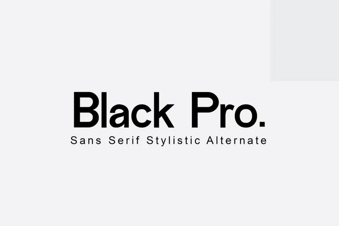 Black Pro - فونت تمیز رایگان
