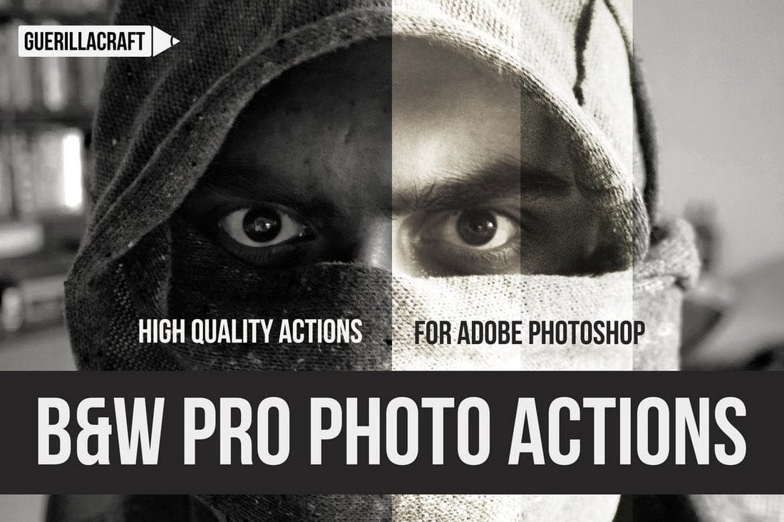 Black-and-White-Professional-Photoshop-Actions 20+ Best Black and White Photoshop Actions design tips 