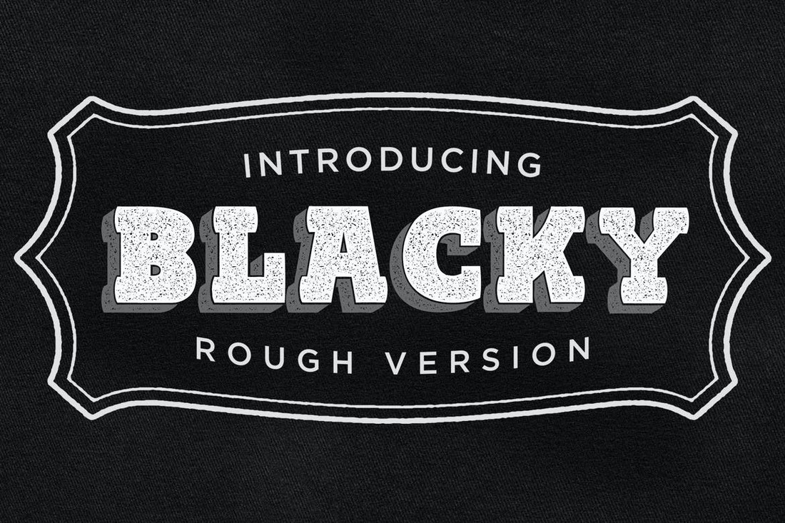 Blacky Rough - 3D Font