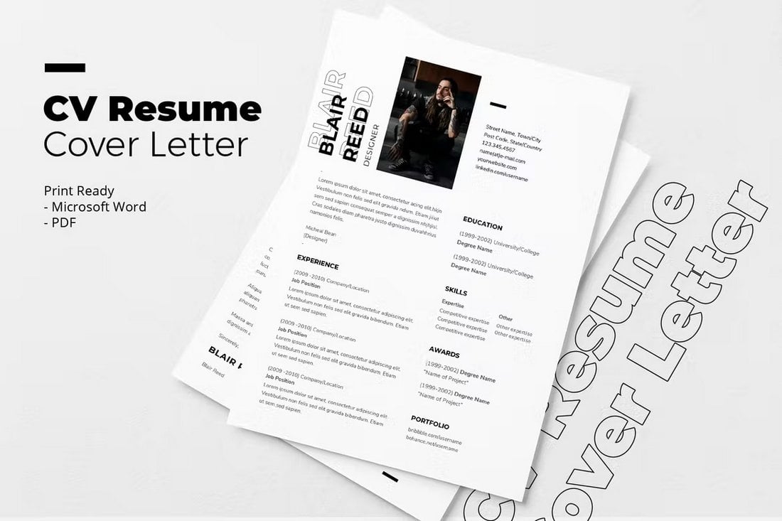 Blair Reed - Simple Resume Template for Google Docs