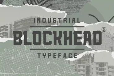 Blockhead Geometric Block Font
