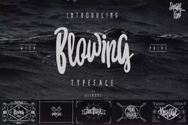 Blowing Handmade Decorative Font