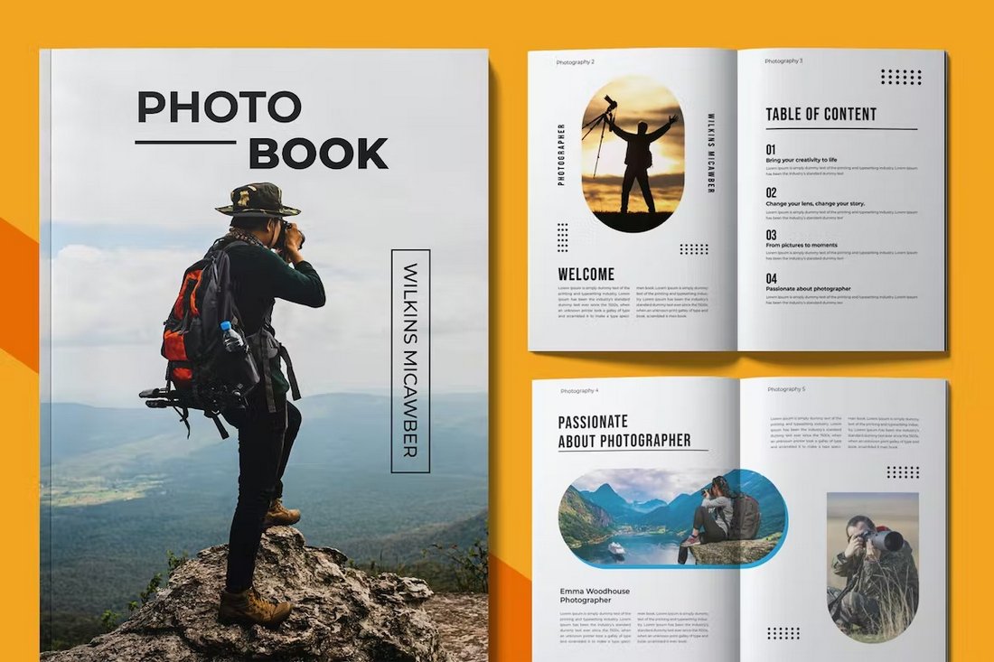 Bold Photo Book Template for InDesign