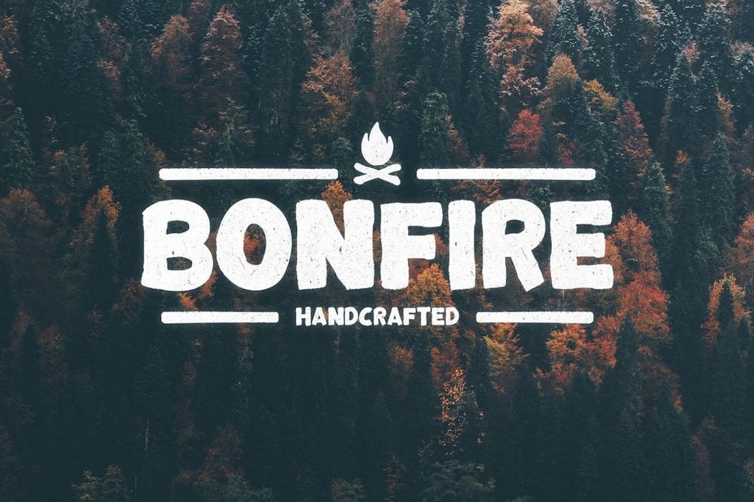 Bonfire - Handcrafted Earthy Font