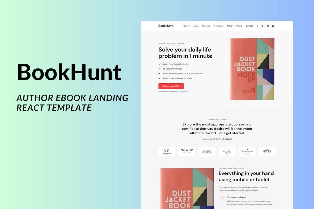 Bookhunt - Book Landing React Template