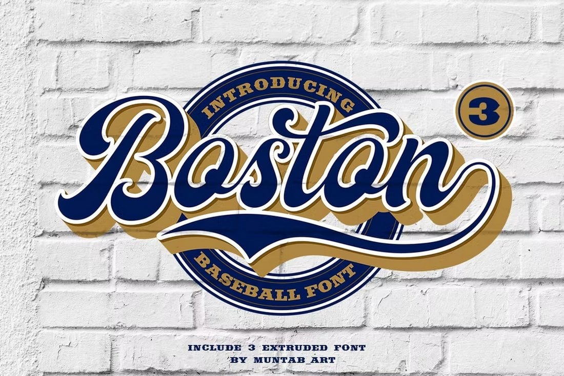 Boston - Baseball Script font