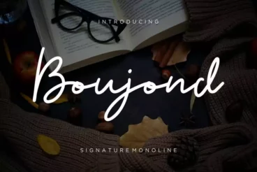 Boujond Signature Monoline Font