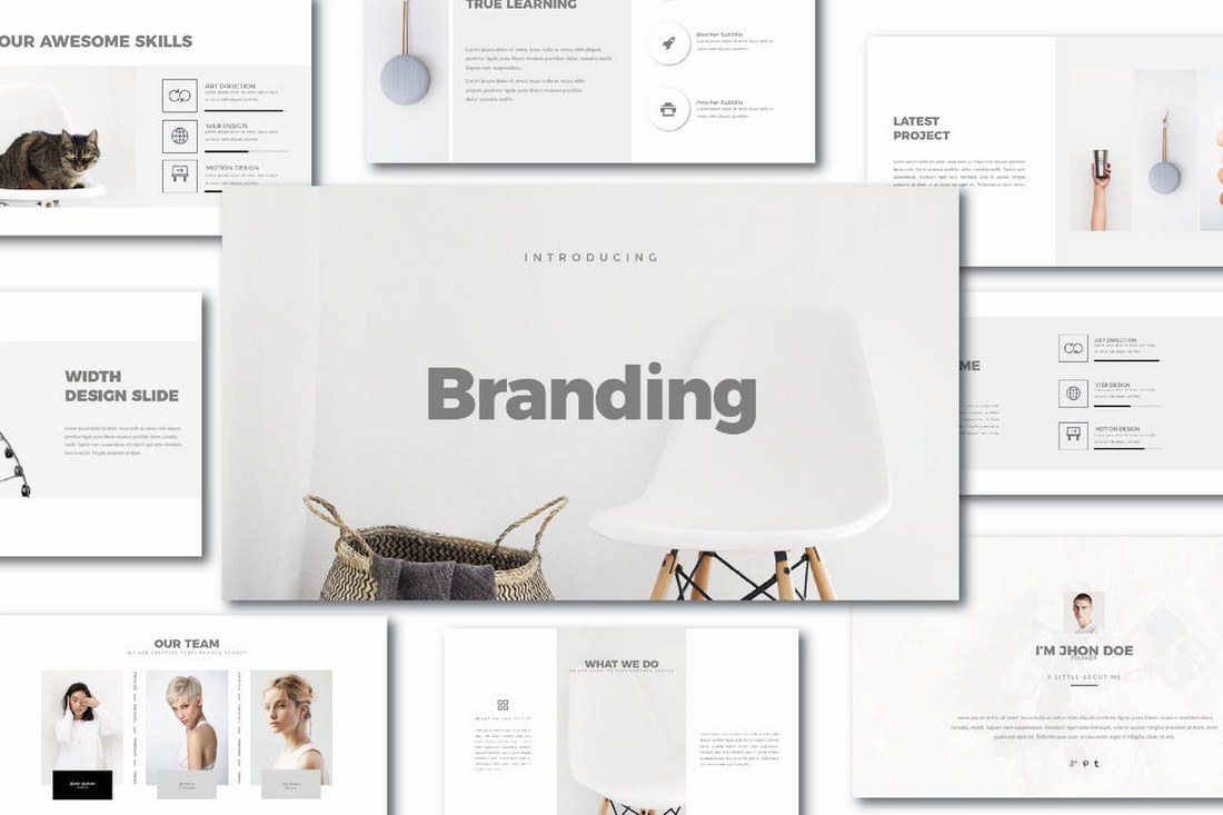 presentation templates powerpoint background minimalist design