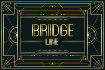 Bridge Line Elegant Art Deco Font