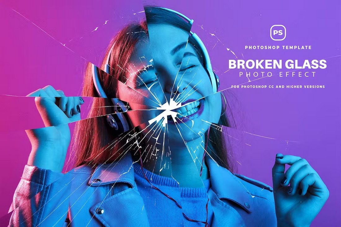 Broken Glass Effect PSD