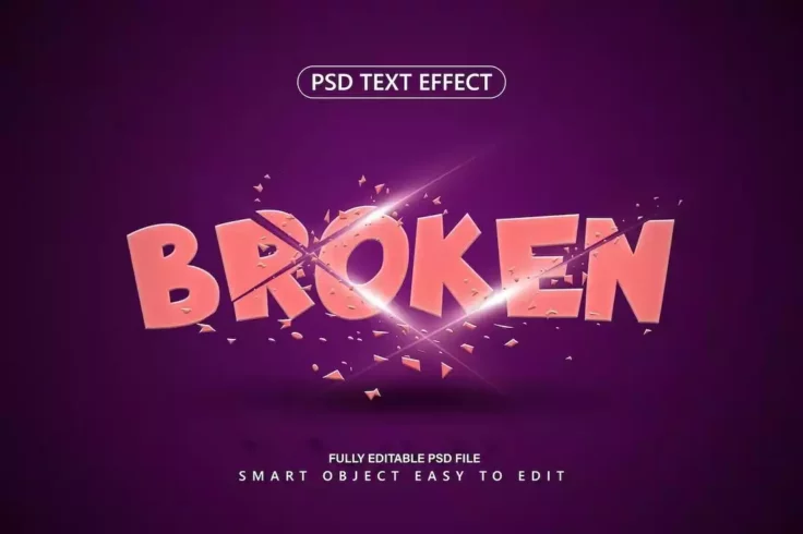 View Information about Broken Text Effect for Photoshop