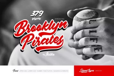 Brooklyn Pirates Baseball Team Font