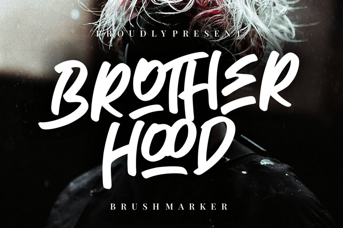 Brotherhood - Mordern Brush Marker Font