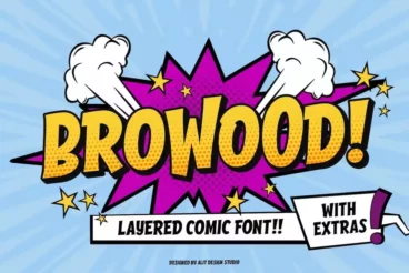 Browood Layered Comic Book Font