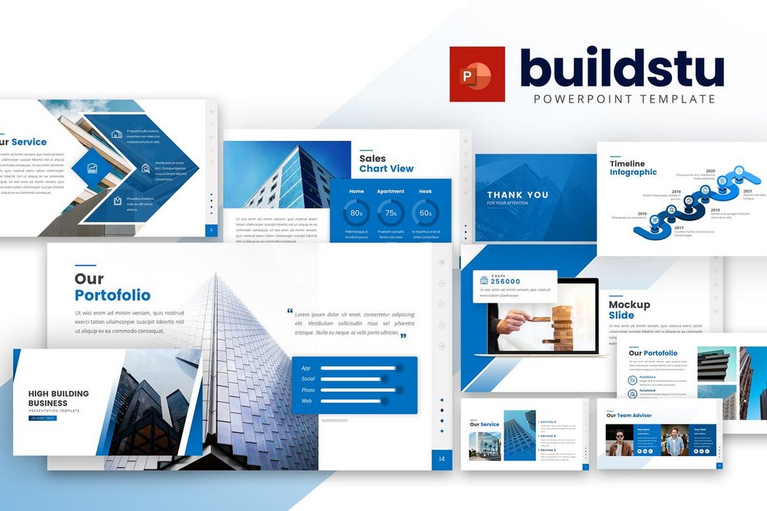 Buildstu - Templat Powerpoint Bisnis