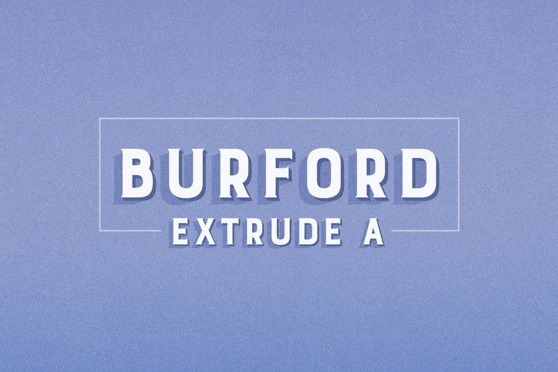 Burford Extrude A Bold Font