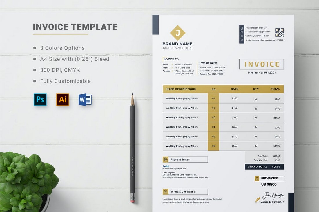 Busines-Invoice-Template-for-Microsoft-Word 20+ Best Invoice Templates for Word (Free & Pro) 2022 design tips 