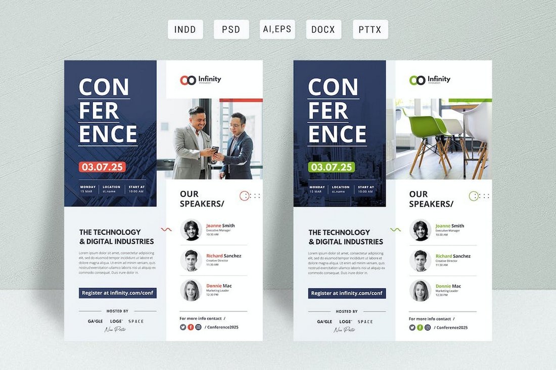 Business Conference Flyer PowerPoint Template