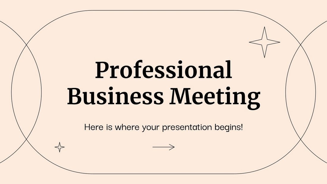 Business Meeting - Free Simple Google Slides Template