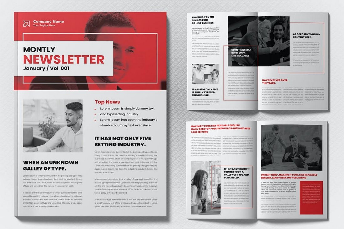 Business Newsletter InDesign Template