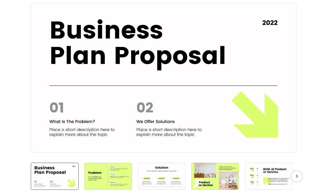 Business Plan Proposal Presentation Canva PPT Templates