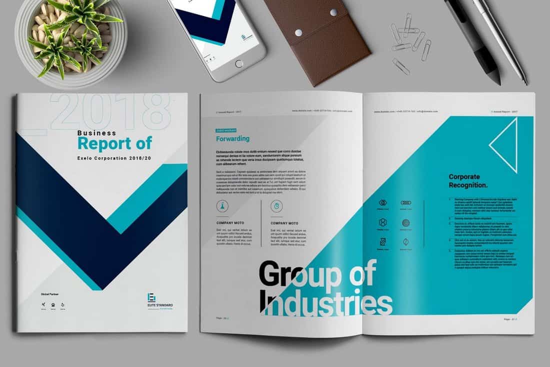 Business-Report-Brochure-Template-2 30+ Best InDesign Templates 2021 (For Brochures, Flyers, Books & More) design tips 