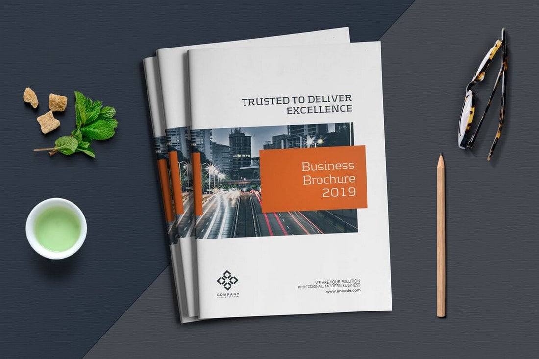 Business-Report-Brochure-Template 20+ Annual Report Templates (Word & InDesign) 2019 design tips
