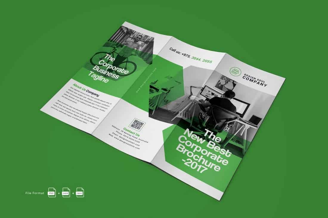 Business-Trifold-Brochure-Template-1 20+ Best InDesign TriFold Templates 2020 design tips Inspiration 