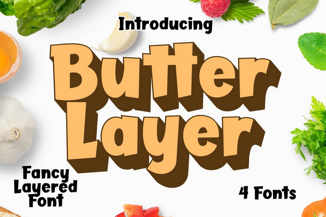 Butter Layer - Fun Shadow Fonts