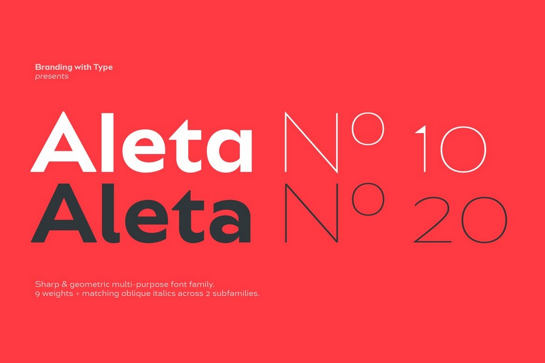 Bw Aleta - Modern Geometric Font Family