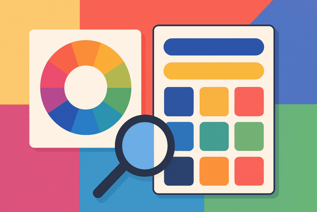 color contrast demonstration showing how different background colors affect perceived white space in infographic layouts