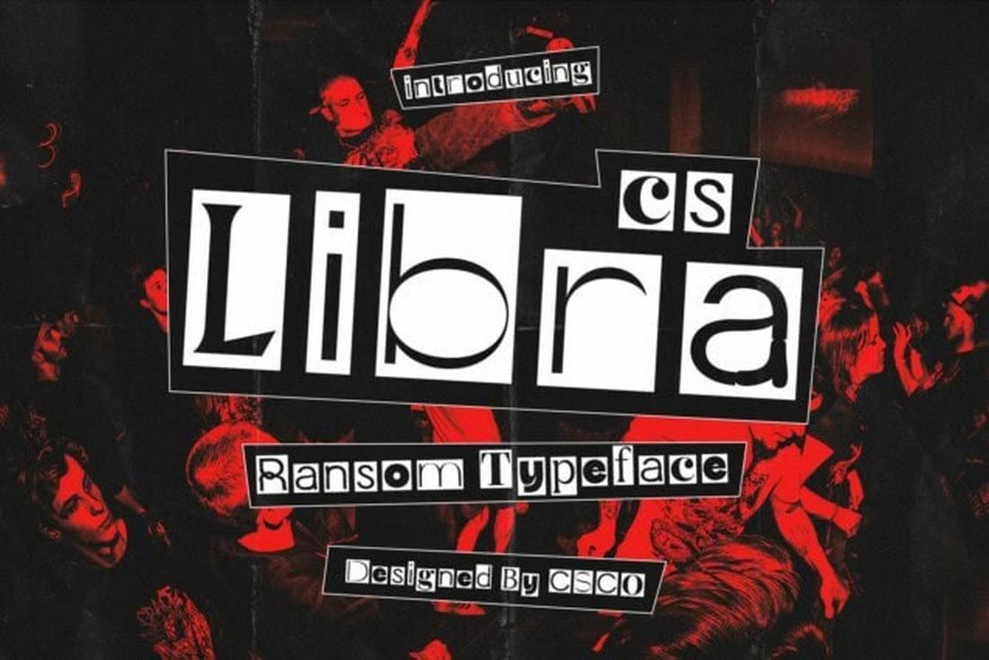 CS Libra - Free Collage Cut Out Font