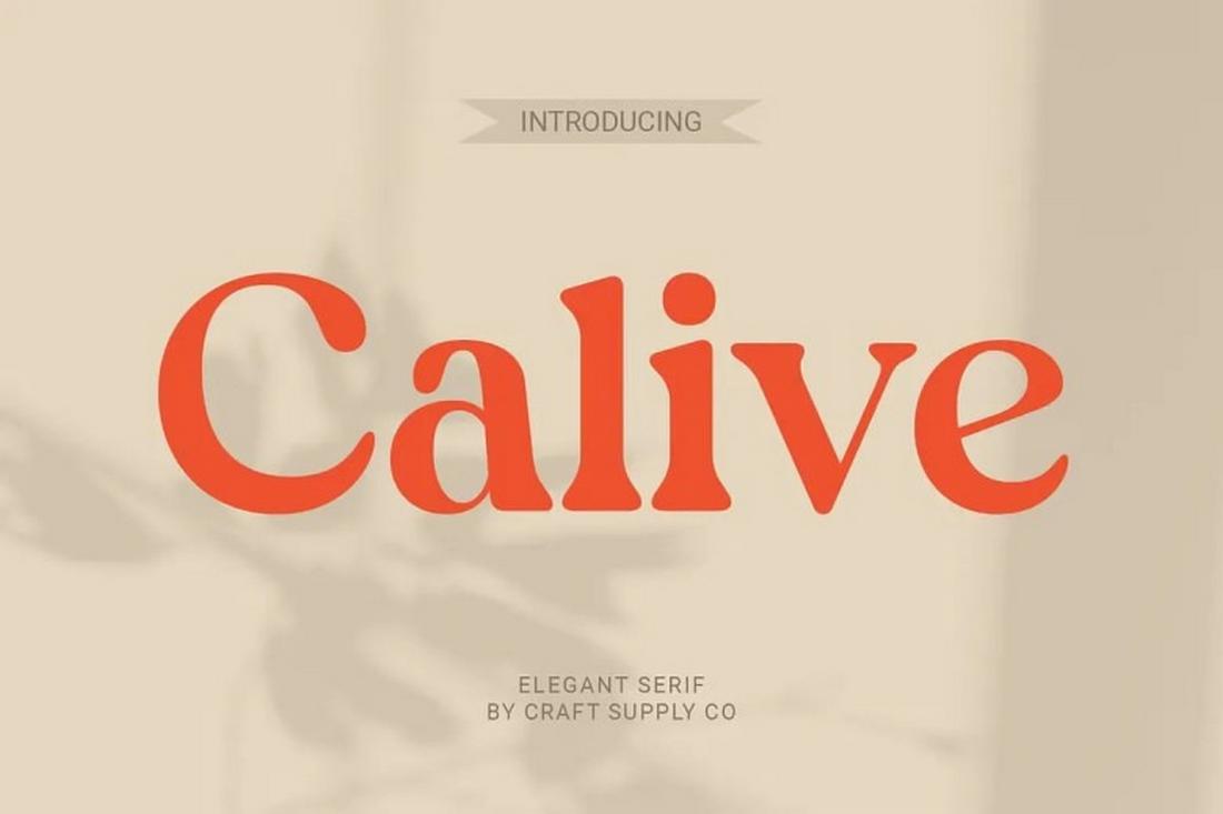Calive - Free Rounded Serif Font