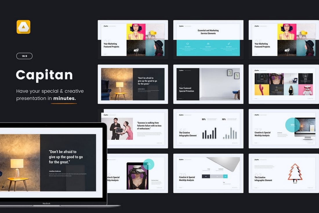 Capitan-Minimal-Google-Slide-Template 25+ Modern, Premium Google Slides Templates & Themes design tips 