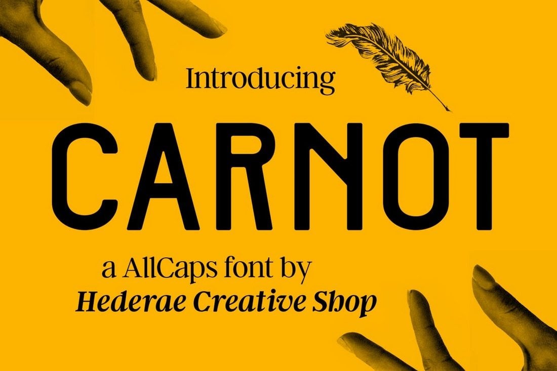 Carnot-AllCaps-Font 50+ Best Condensed & Narrow Fonts of 2020 design tips 