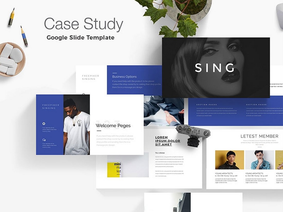 case study google slide theme