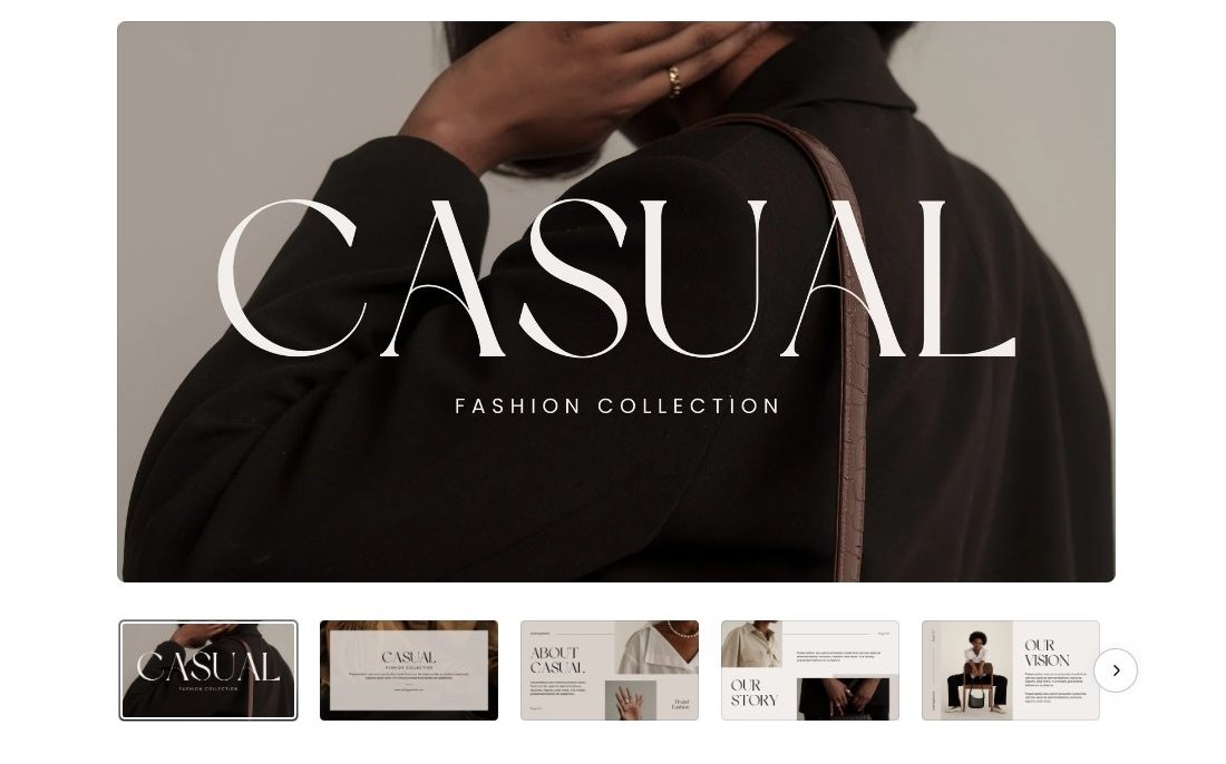 Casual Fashion Presentation Canva PPT Template